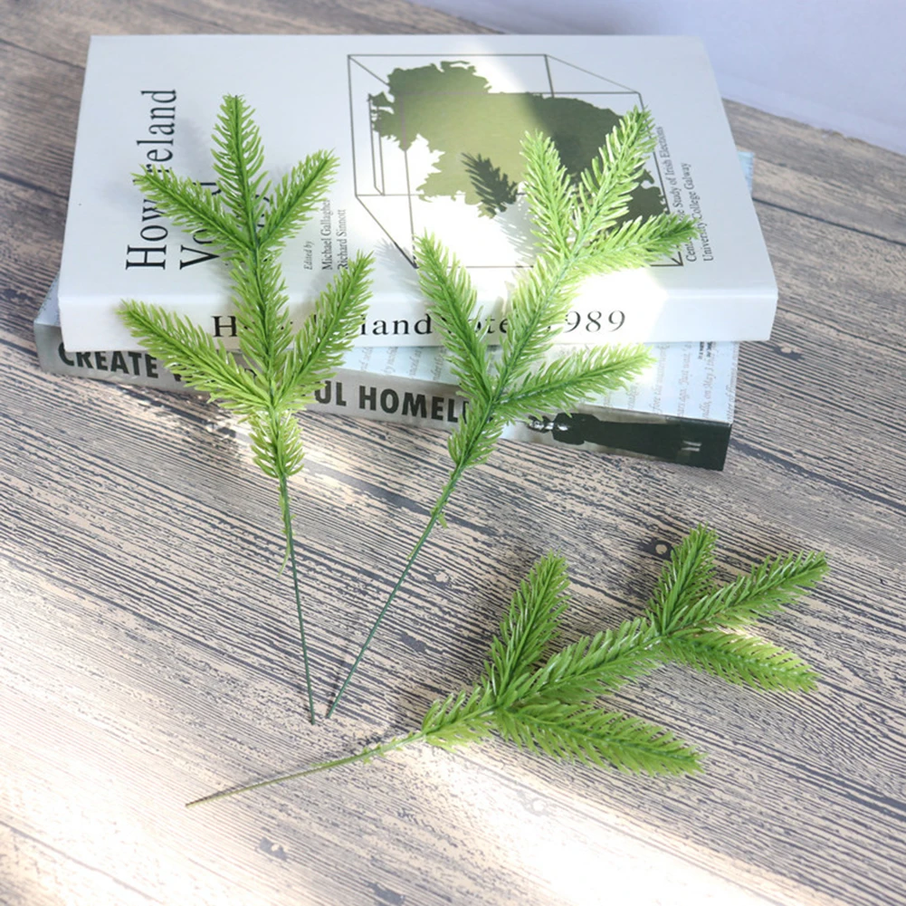 Искусственная Зеленая сосна игла для свадьбы Рождественский фотоподарок