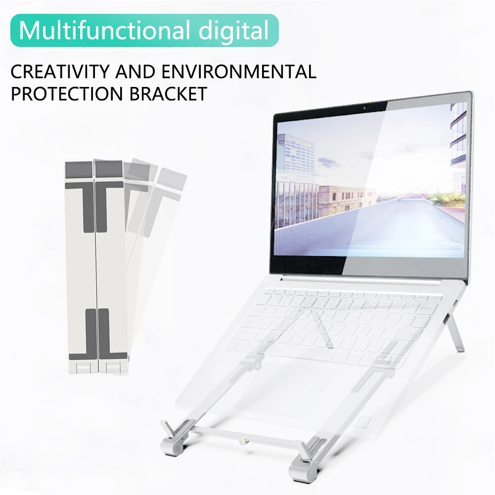 

Laptop Stand Plastic Creative Folding Storage Bracket Cell Phone Tablet Notebook Stand Universal Holder For Macbook Pro Lapdesk
