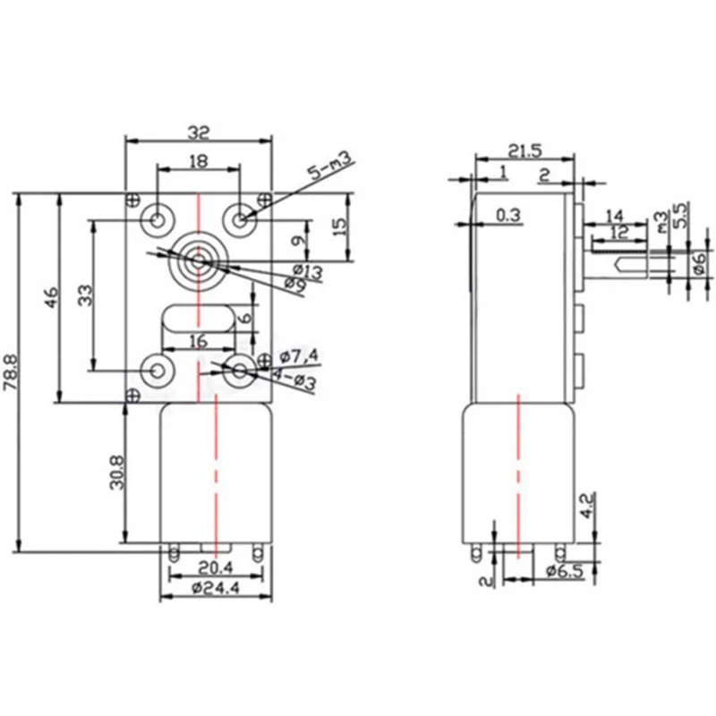 Миниатюрный червячный редуктор постоянного тока ed двигатель 6 в 12 В 24 низкая