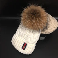 richkeda store new 2021 cllikko brand winter hat fashion hat for women velvet fleece inside beanies winter hats 100 raccoon fur
