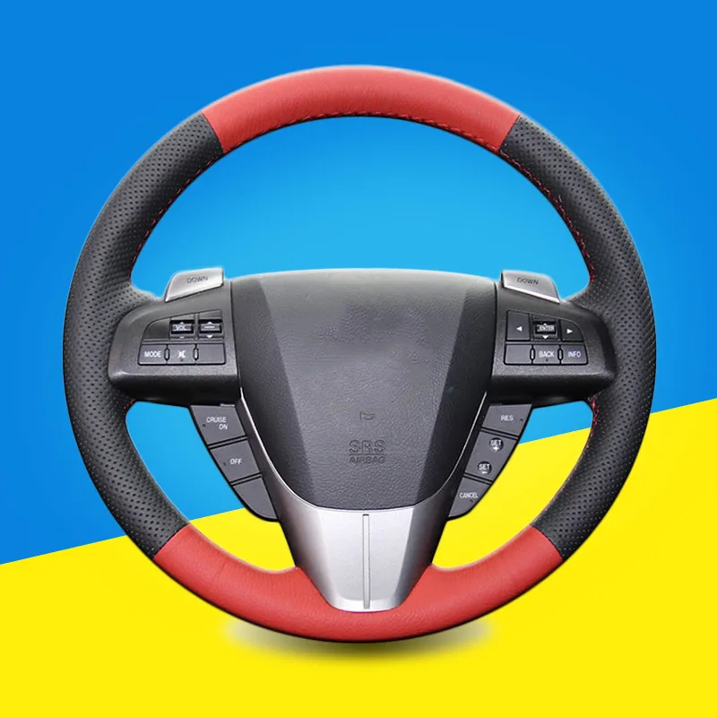 Оплетка на руль автомобиля для Mazda 3 Axela 2008 2013 CX 7 CX7 2010 2016 5 2011 чехлы автомобильные