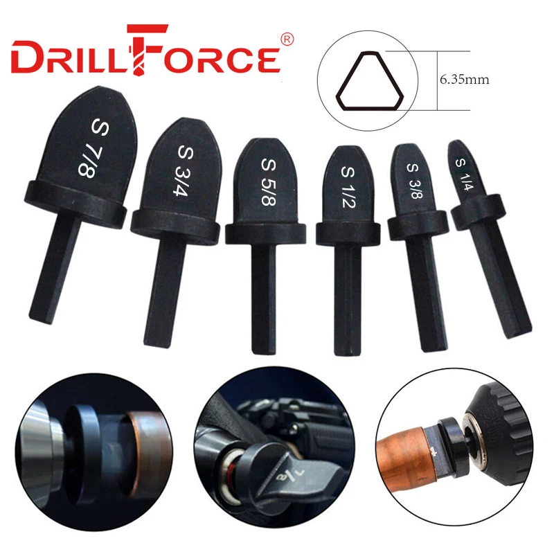 

Набор сверл Drillforce, комплект из 6 насадок для развальцовки труб, для обслуживания 7/8, 3/4, 5/8, 1/2, 3/8, 1/4