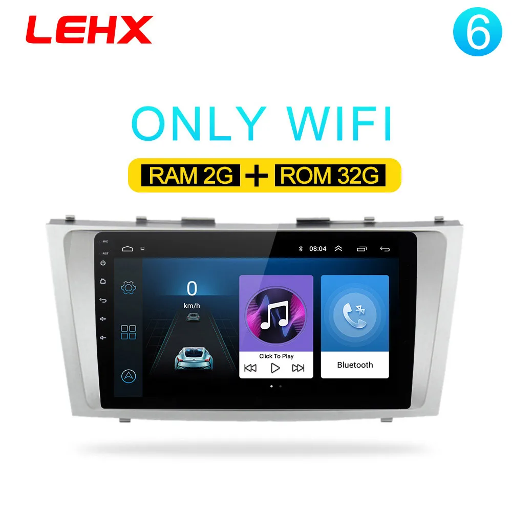 LEHX Android 8,1 автомобильный мультимедийный плеер 2 din автомагнитола для toyota camry 2007 2008 2009-2011с навигацией автомобиля стерео головное устройство - Цвет: LE-camry-32G-1