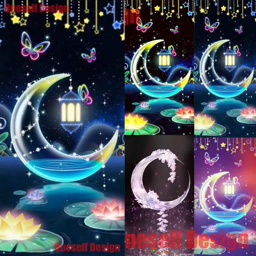 

2020 популярная Алмазная картина полностью квадратная/круглая мультяшная Луна diy Алмазная вышивка полная Алмазная мозаика продажа стразы фо...