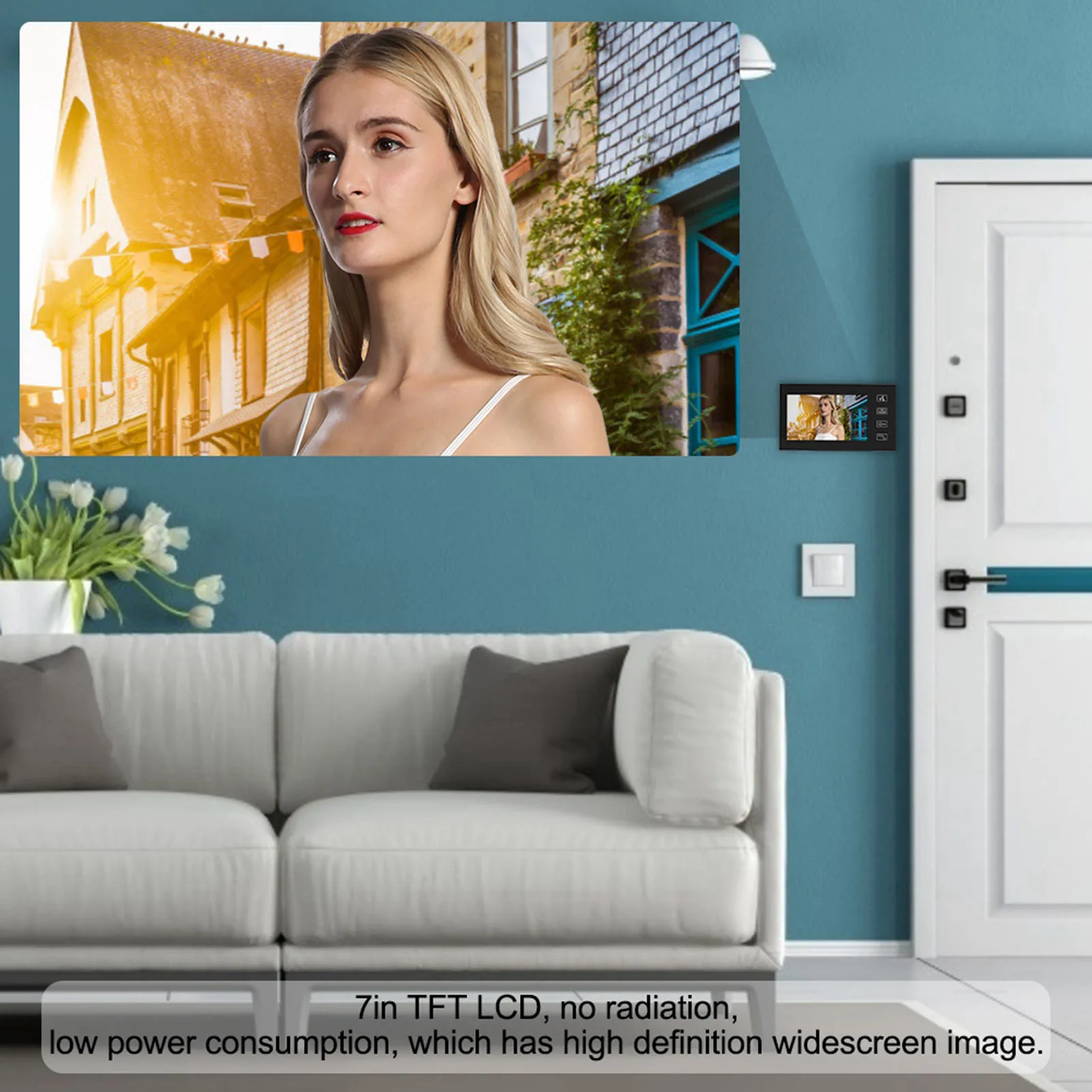 7-дюймовый проводной видеодомофон домофон камера доступа к двери с картой памяти