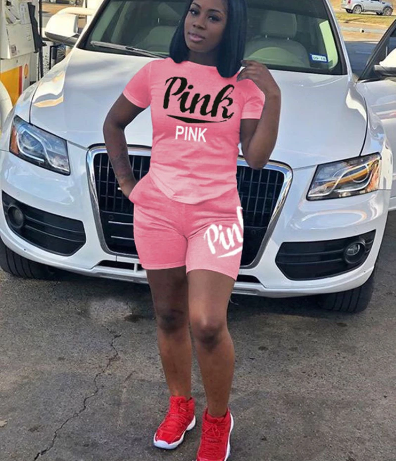 

8 Color Ladies Women's Short Sleeve Tracksuit Lounge-Wear Jogging 2 Piece Suit Plus Size Women New Dyeing Yoga Set Yoga Gym /40