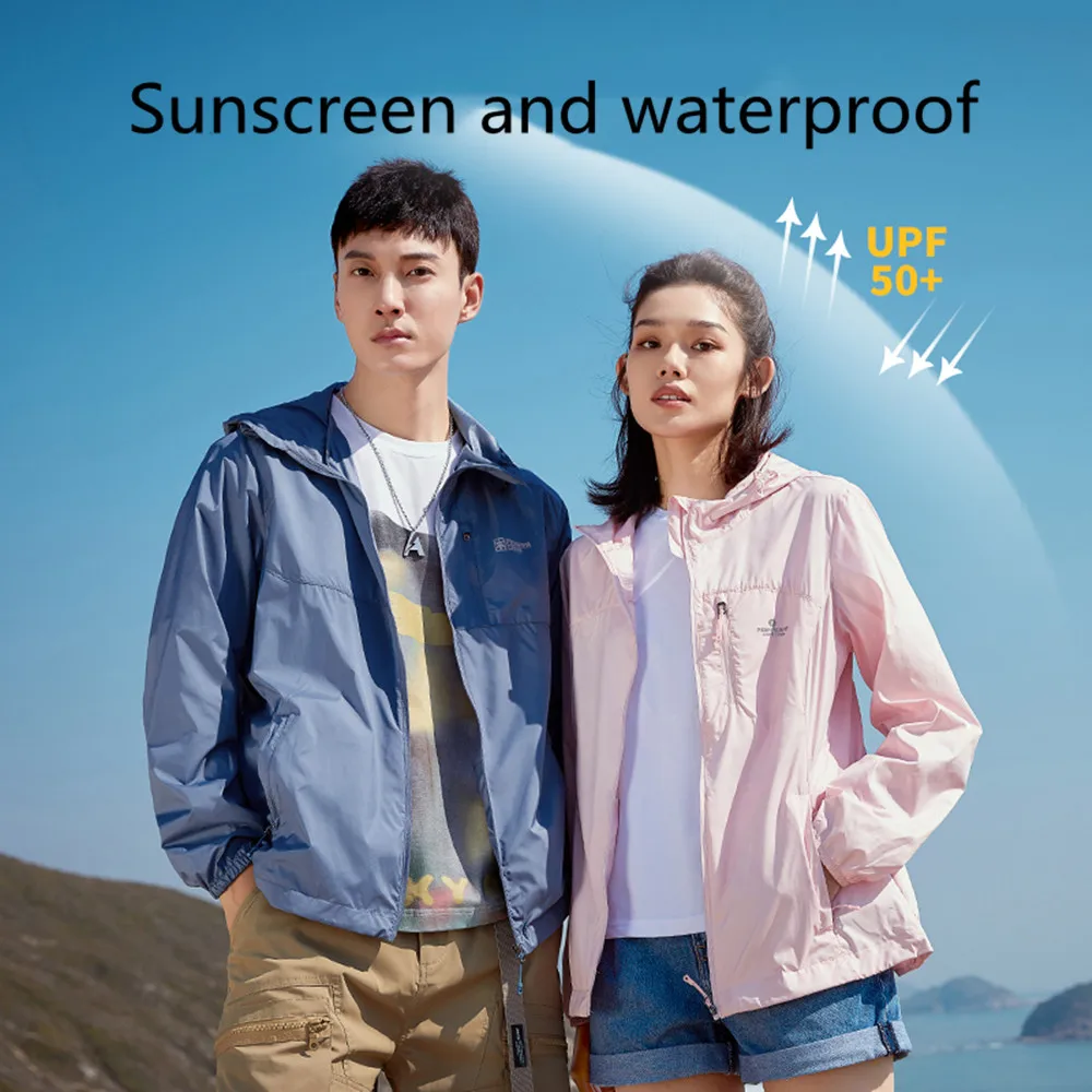 Pioneer Camp 2021 Sun Protection Coat Men Women Couple Jacket Waterproof Ultra-thin and Light Summer Men's Clothing XPF123055