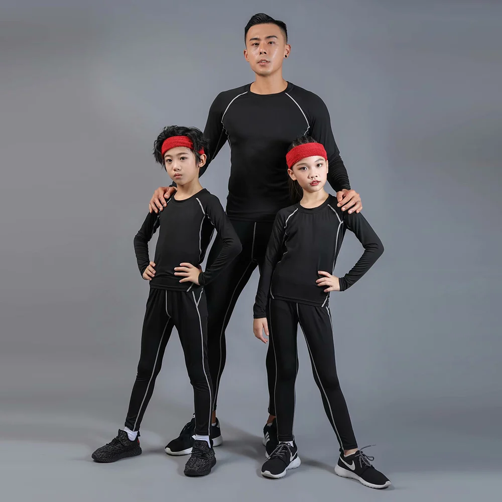 

Kids Long Clothes Johns kids Sports Suit Thermal Underwear Boy Winter Warm Two Piece Set Compression Girls Gym Clothing