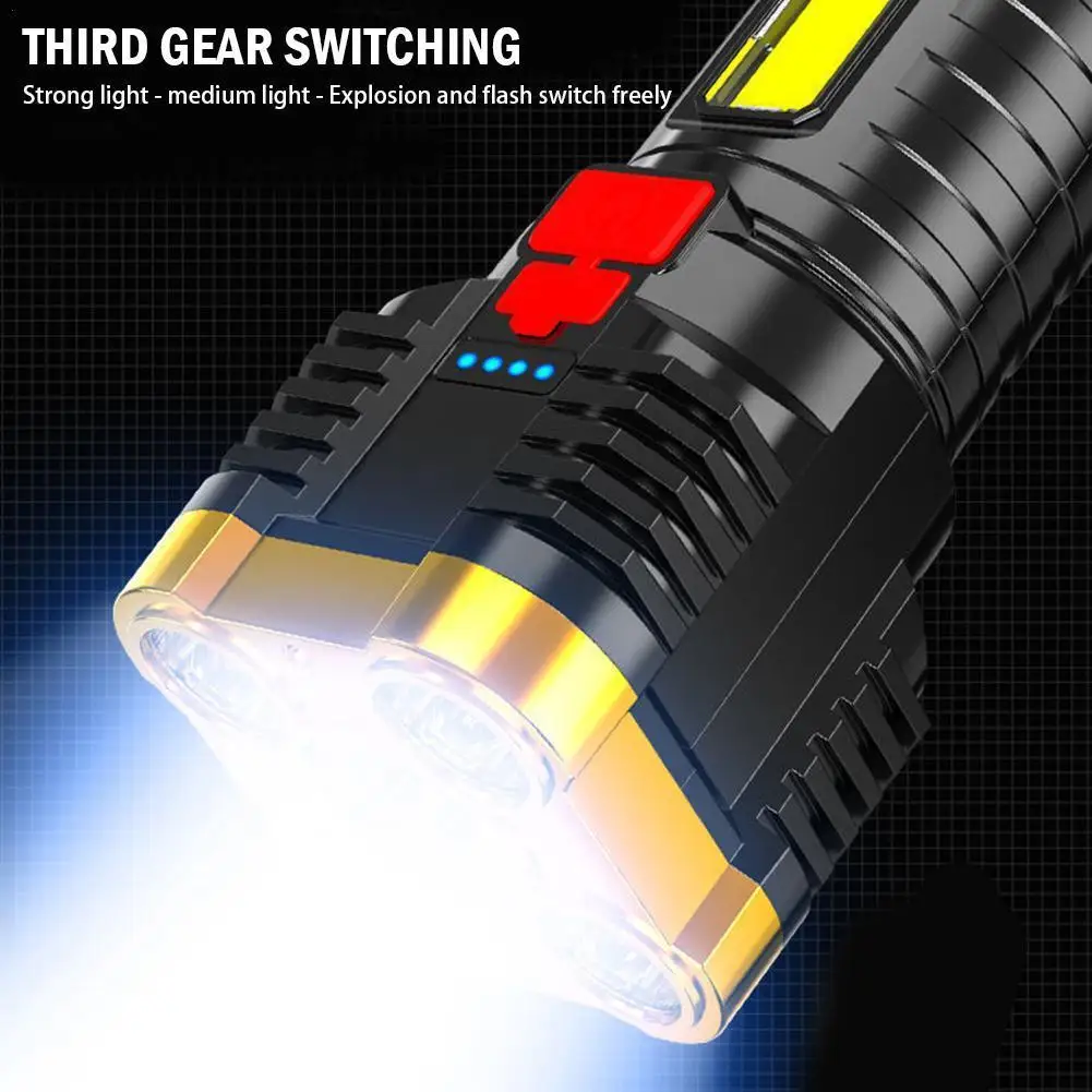 

Five-Nuclear Flashlight Bright Light LED Rechargeable Special Forces Outdoor Lighting Multifunctional Light Led Long-range Light