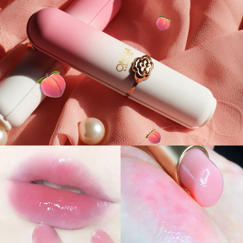 

Crystal Temperature Change Lip Balm Vitality Color Lipstick Peach Girl Lip Balm Color Change Lipstick Lip Care Beauty Makeup
