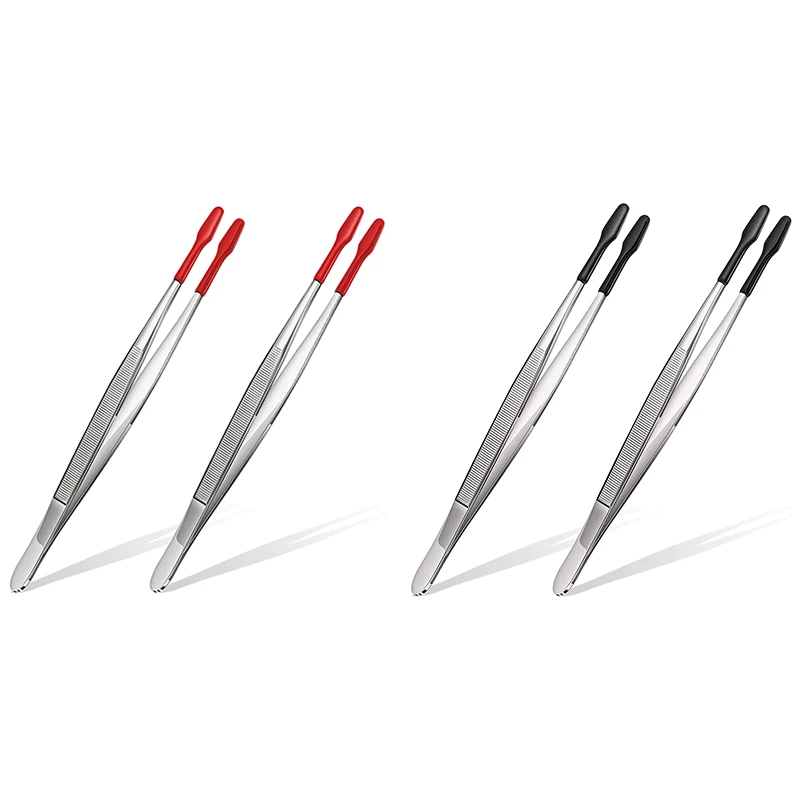 

2 Pieces of Rubber Tip Tweezers PVC Silicone Precision Tweezers Laboratory Industrial Hobby Craft Tweezers Tool