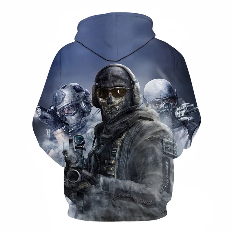 Вызов Duty Ghosts мужская повседневная толстовка с капюшоном Летающая стрельба игра уличная мода длинные толстовки Топы РАСПРОДАЖА Спортивные костюмы мужская одежда