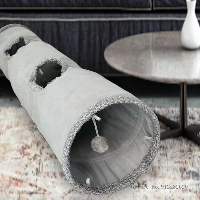 

2-way Collapsible Cat Tunnel Kitten Channel Tube Animal Play Games Pet Supplies Indoor Outdoor Pet Toys Cats Foldable Tunnel