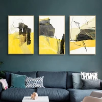 cross border hot selling new chinese art nordic hand painted abstract living room canvas painting triptych decorative painting