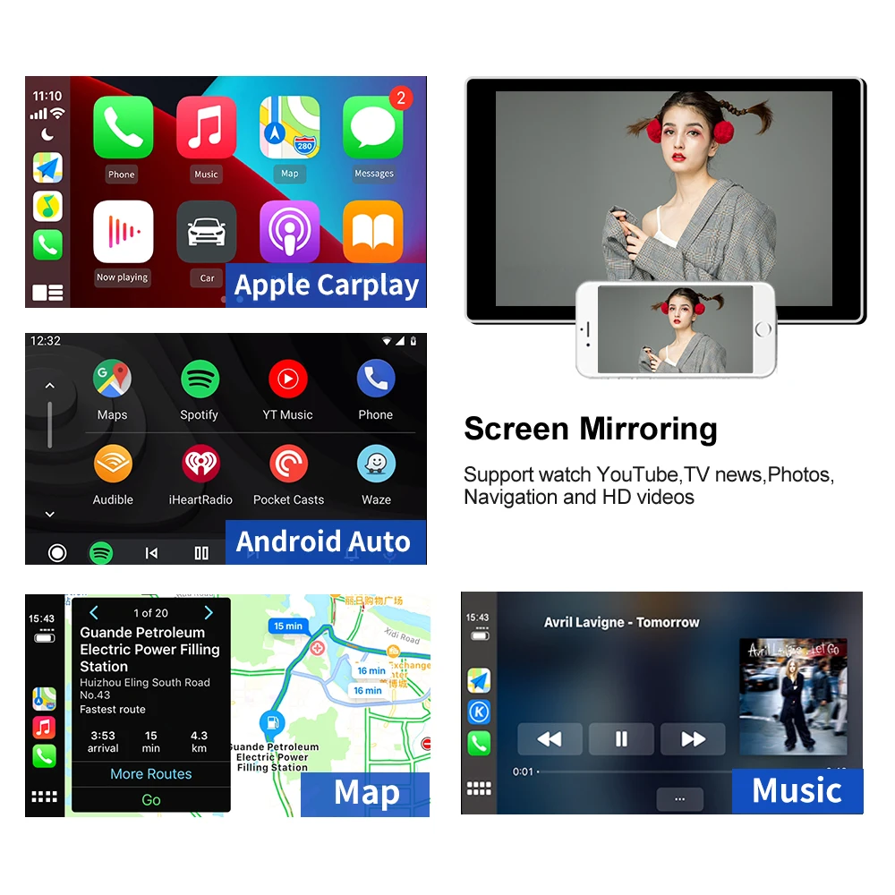 Carlinkit 2 0 Беспроводной Apple CarPlay Dongle Android авто для автомобильный Головной блок Plug and