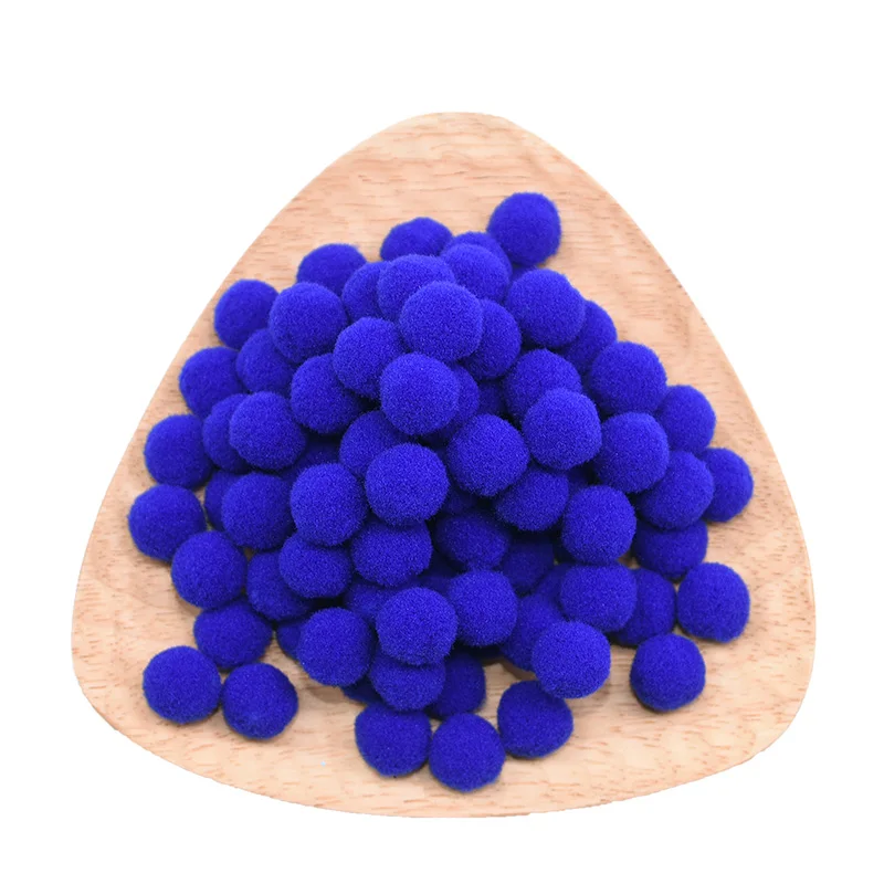 royal blue Помпон 15 мм 20 мм 25 мм многоцветные мягкие помпоны пушистые плюшевые помпоны для рукоделия помпоны для домашнего декора Швейные принадлежности - Цвет: royal blue