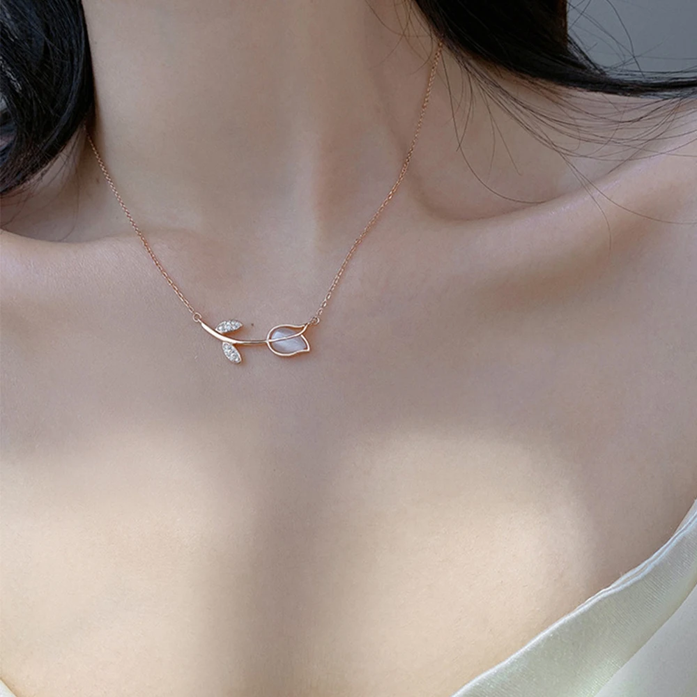 В Корейском стиле с цветком из опала цепочка кулоном браслеты подвесками