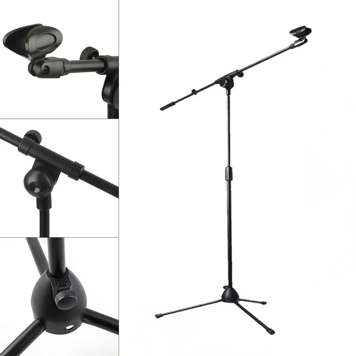 

Floor Microphone Tripod Swing Arm Retractable Metal Mic Stand Stage Performance Live Microphone Bracket Desktop Mic Tripod