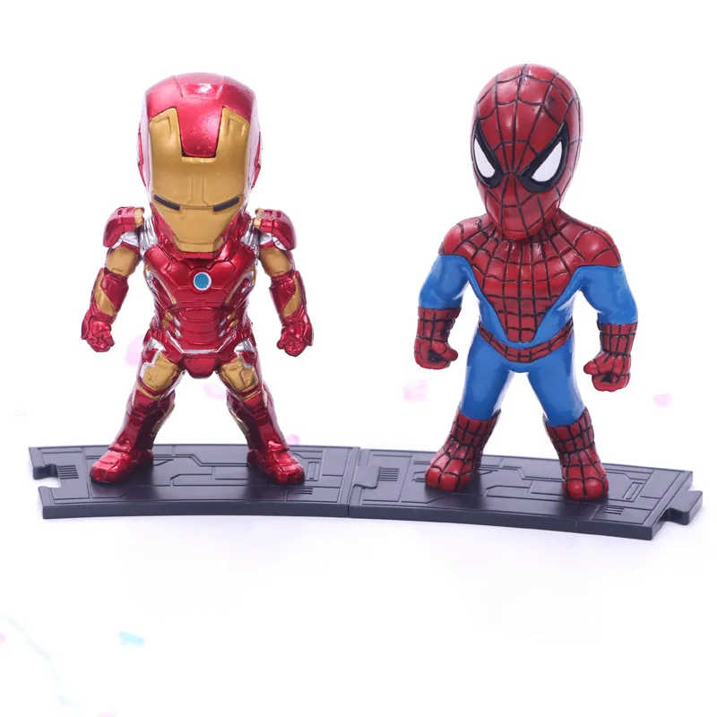 6 шт./компл. Marvel Мстители Черная пантера танос Железный человек Человек-паук