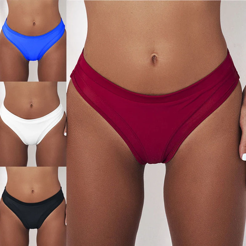 

Kayotuas Women Bikini Bottoms Sexy Lady Thong Swimwear Swimsuit Briefs Hot Sale 4 Colors Underwear Beachwear