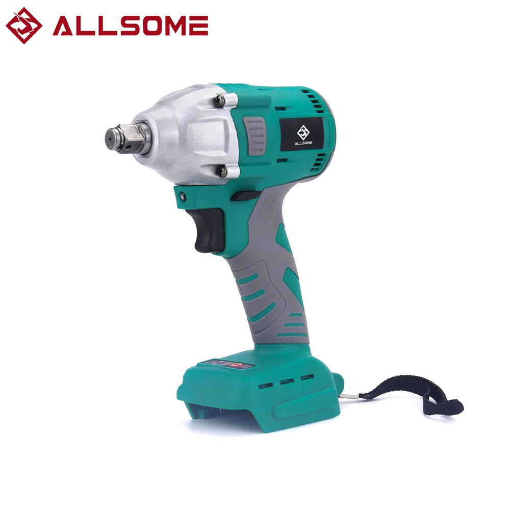 ALLSOME 350NM Portable Electric Impact Wrench 1/2 Inch Brushless Cordless Hand Drill Installation for Makita 21V Battery