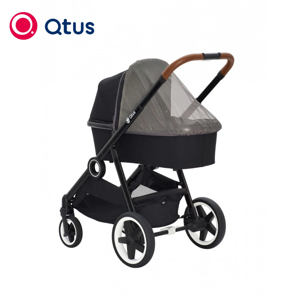 QTUS Universal Mosquito Net Seat Stroller, Durable, Fine Mesh Insect Protection Netting, Safe Design High-Density Mesh, Grey enlarge