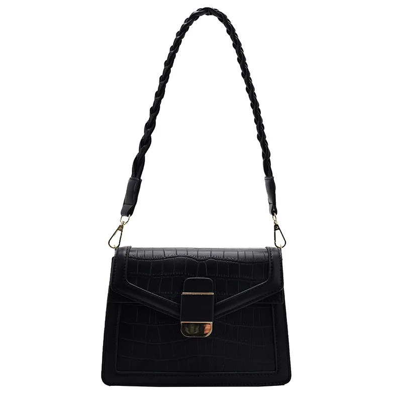 

Crocodile pattern Square Armpit bag 2020 Fashion New Quality PU Leather Women's Designer Handbag Vintage Shoulder Messenger Bag