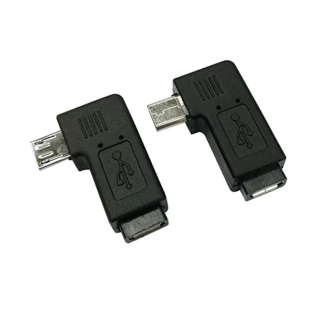 Новое поступление 2 шт. 90 градусов мини USB гнездо к микро Штекерный адаптер Разъем