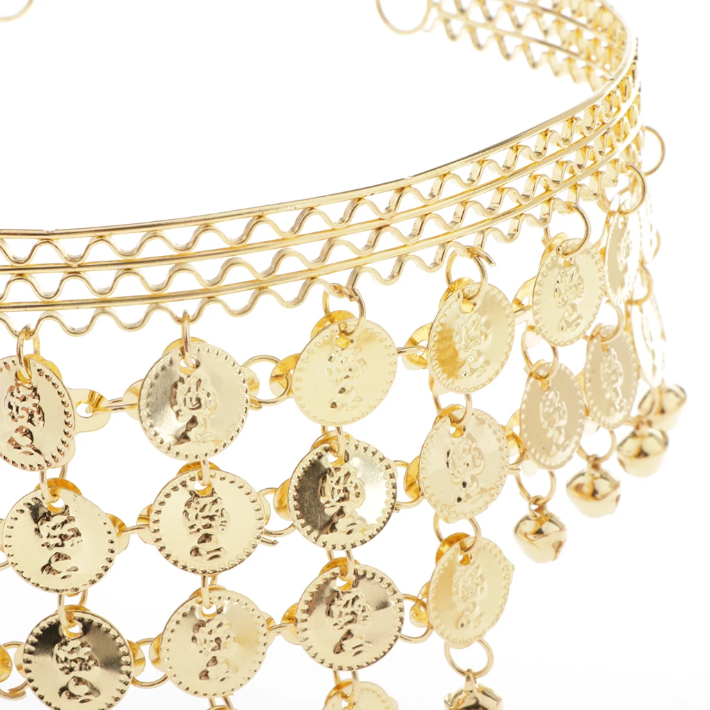 Набор золотых цыганских украшений для танца живота набор из 4 шт. ожерелье серьги