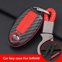 car key case for infiniti qx50 q50l qx60 q70l q60 car key bag modified buckle carbon fiber