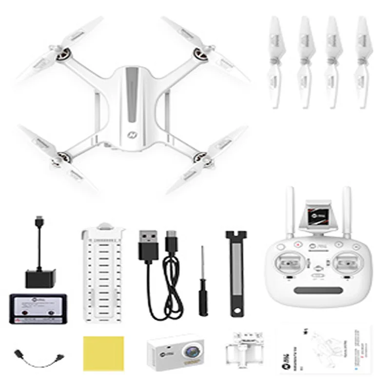 Белый Holy Stone HS700 gps Дрон с камерой HD 1080P 110 ° FOV широкоугольный FPV видео 5G Wi-Fi камера Дрон вертолет профессиональный - Цвет: Белый