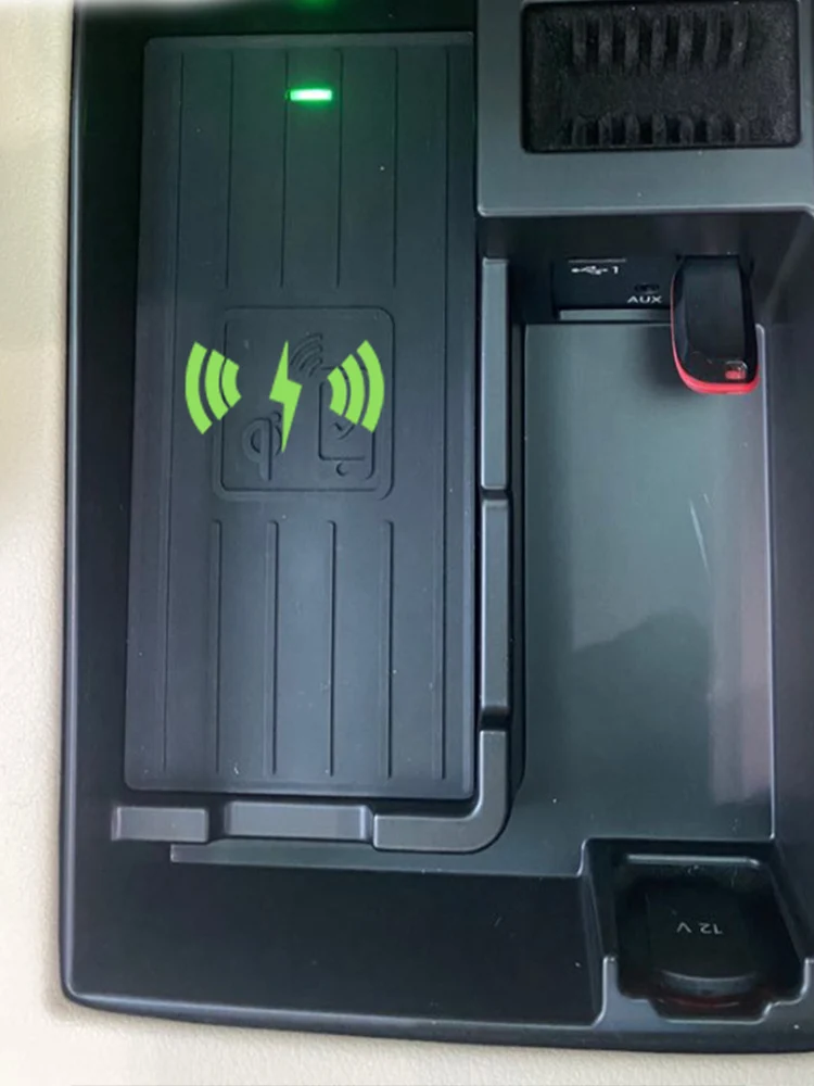 wireless charger for audi a6 2014 2018 cordless charging board armrest box phone holder for iphone charge case free global shipping