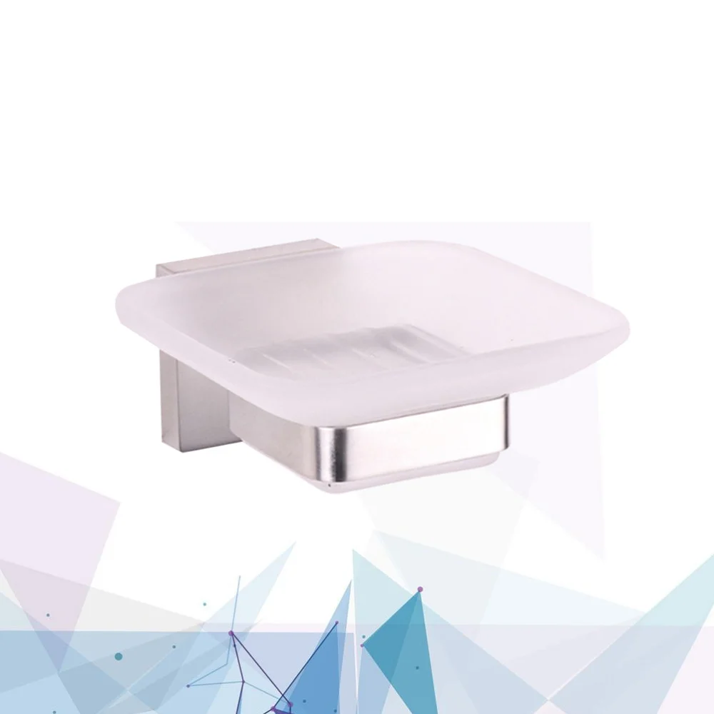 

304 Stainless Steel Soap Holder Brushed Wall Mount Soap Dish Sponge Shower Tray Soap Rack Bathroom Accessories