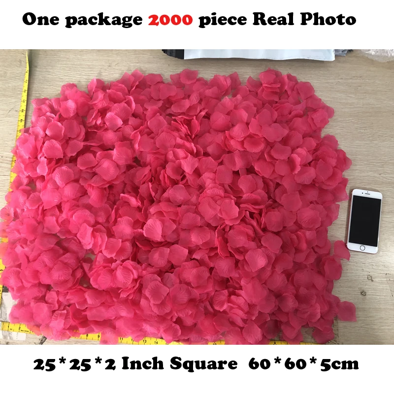 2000 шт./лот 5*5 см романтические шелковые лепестки роз для украшения свадьбы