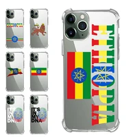 extra protection transparent tpu phone cases for iphone 6 7 8 s xr x plus 11 se 2020 12 mini pro xs max ethiopia flag