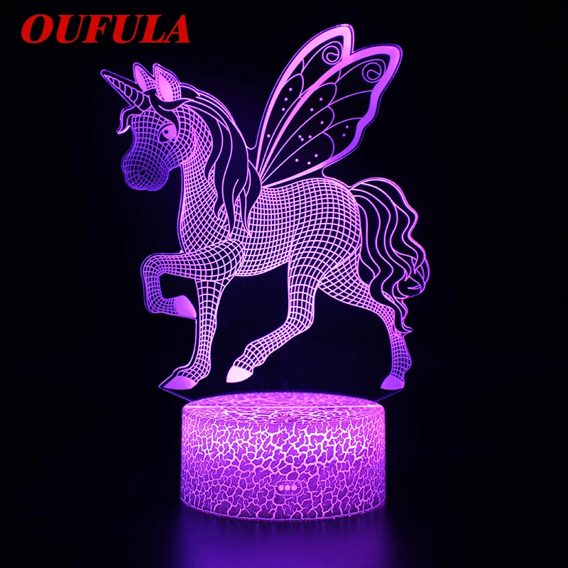 

Night LED Lights Novelty 3D lamp Cute Toy Gift 7 Color Abstract Artist Graphics Cartoon Atmosphere Lamp For Children Kids Room