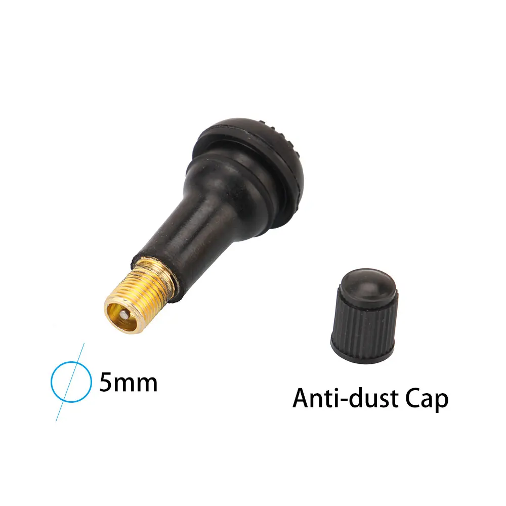 (100 шт./упак.) TR413 кнопки в шинах Штоки клапанов короткие черные резиновые|valve