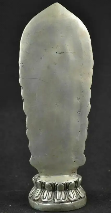 Серебряная подставка для тибетского буддизма цветок лотоса Шакьямуни Амитабха