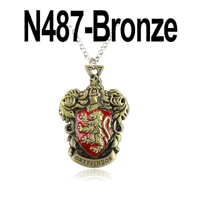 N487-bronze Горячая Распродажа ожерелье HP Salazar Slytherin's Relics Slytherin college Treasures Voldemort's Horcruxes Подвеска для поклонников подарок - Окраска металла: N487-bronze