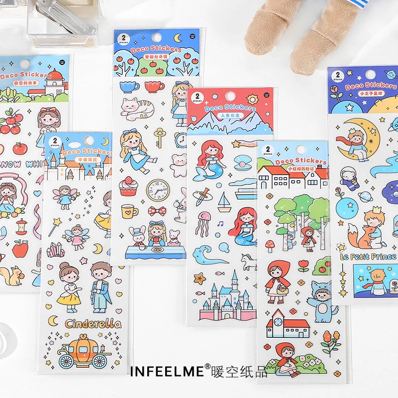 

2 Sheets/Pack Kawaii Cute Girl Fairytale PET Stickers Diary Planner Scrapbooking School Office Supplies Bullet Journal sl2947