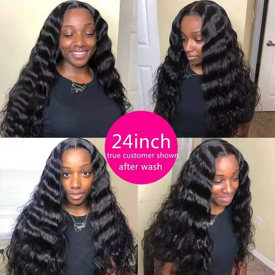 

Deep Wave Lace Frontal Wig 13x1 Loose Deep Wave Lace Front Human Hair Wigs For Women Pre Plucked Brazilian Remy Lace Front Wig