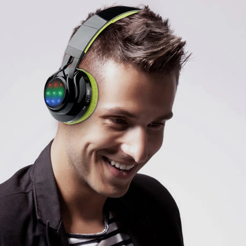 Новое поступление СВЕТОДИОДНАЯ Беспроводная складная гарнитура Super Bass Bluetooth 4 2