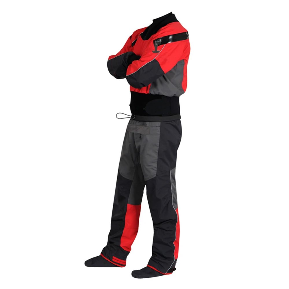 Сухой костюм Whitewater каяк Drysuit водонепроницаемый дождевик гоночный костюм для грязи ATV и UTV Rider деятельности Приключения Охота Рыбалка - Цвет: Красный