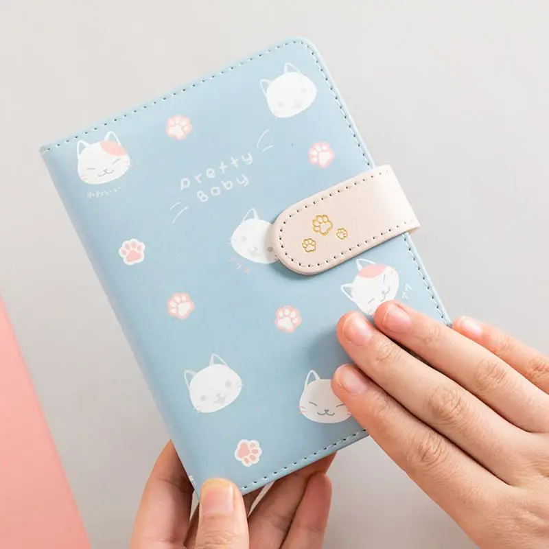 

Cute Student Notebook Journal Schedule Planner Agenda PU Leather Cover Memo P9YA