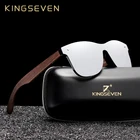Солнцезащитные очки KINGSEVEN, женскиемужские квадратные поляризационные очки из орехового дерева, без оправы, 2021
