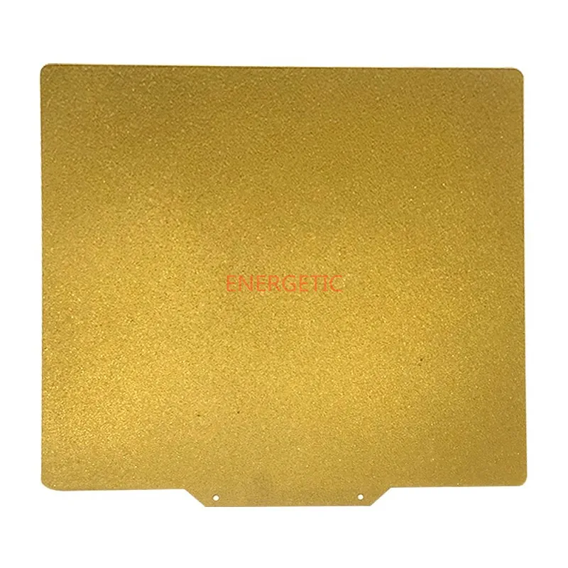 energetic 3d printer parts 355x355mm gold double sided smoothtextured pei powder spring steel platemagnetic base for voron 2 4 free global shipping