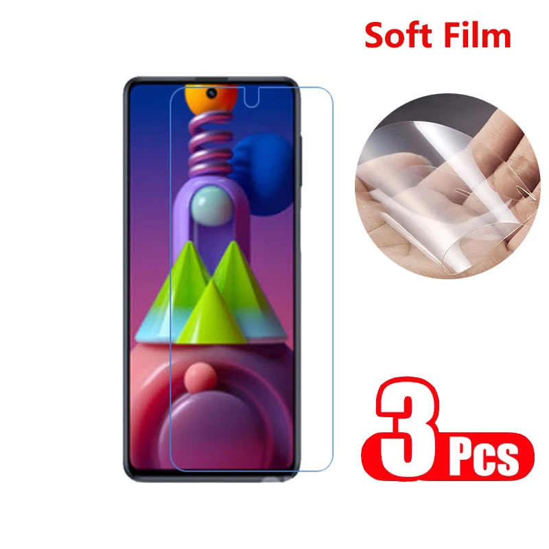 

3 Pcs Screen Protector For Samsung Galaxy M51 M31 M31S M21 M21S Soft Film Protective Clear Phone SCreen Film Not Glass For M11