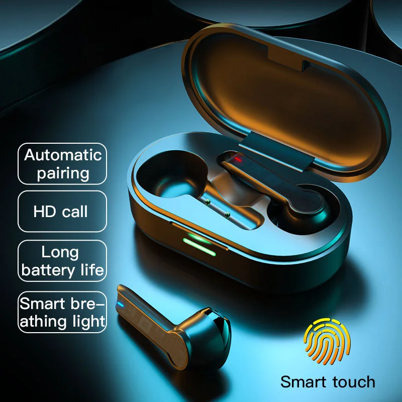 

TWS Wireless Headphones Touch Bluetooth Earphones HIFI Sound Headset Waterproof with Microphone for IOS Android Phone
