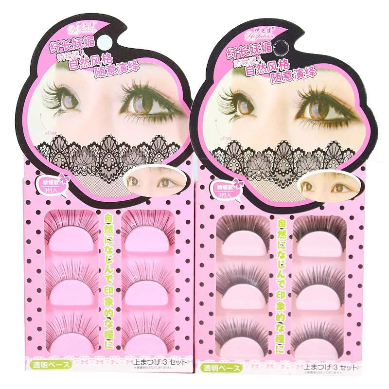 

3Pairs 3D Faux Mink Hair Soft False Eyelashes Fluffy Wispy Thick Lashes Handmade Lash Eye Makeup Tools