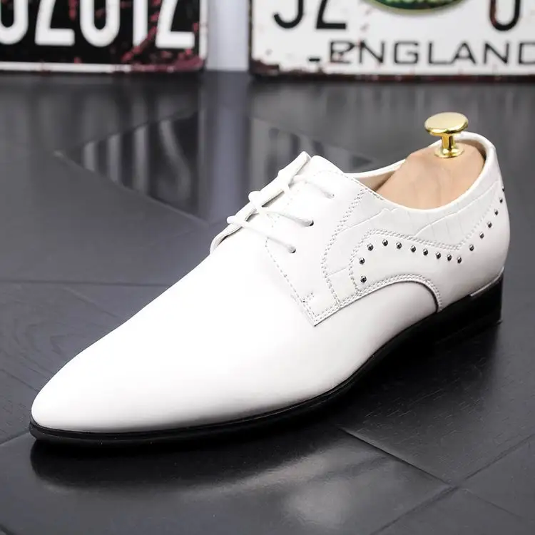 Туфли дерби мужские классические роскошные модные туфли из искусственной кожи